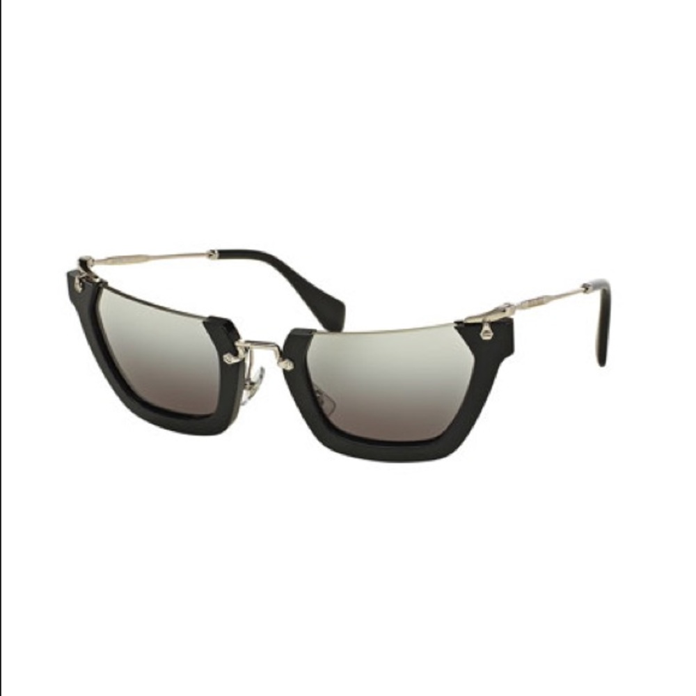 Miu Miu Rounded Cut-off Cat Eye Sunglasses